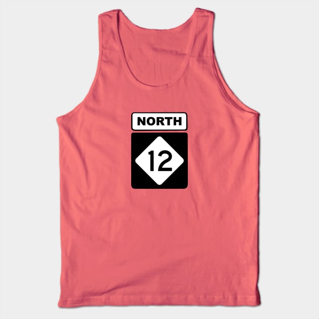 HIGHWAY 12 NORTH Tank Top by Trent Tides